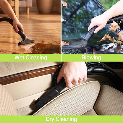 WORKPRO 1.5 Gallon Wet Dry Vacuum Cleaner, 2.5 Peak HP Portable Shop Vacuum with Powerful Suction, Lightweight Wet/Dry Vac for Car, Garage & Home Cleaning, Wall-Mount Storage