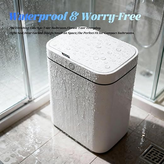 Smart Sensor Trash Can, 4 Gallon Automatic Touchless Garbage Bin with Odor Lock & Removable Bucket, IPX5 Waterproof,for Kitchen, Bathroom, Bedroom, Home.2-Green