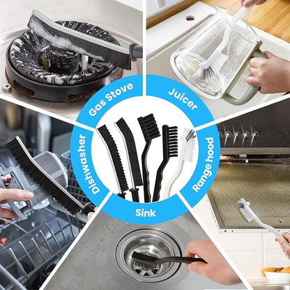 TUZAZO Washing Machine Cleaning Brush Kit, Front Load Washer Cleaner Tools Accessories with 1Pc Drum Laundry Brush and 5Pcs Crevice Cleaning Brushes for Tight Spaces and Washer Rubber Seal