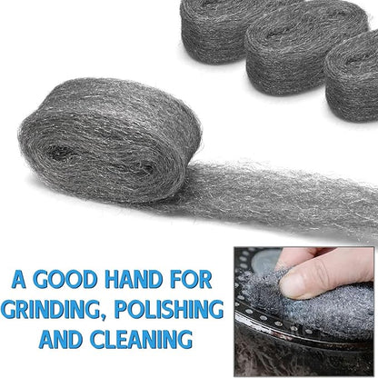 16.4 Inch x 3.54 Inch Steel Wool Fill Fabric, Steel Wool Blend Hardware Cloth Gap Blocker for Hole Wall Cracks Vents (4 Rolls)