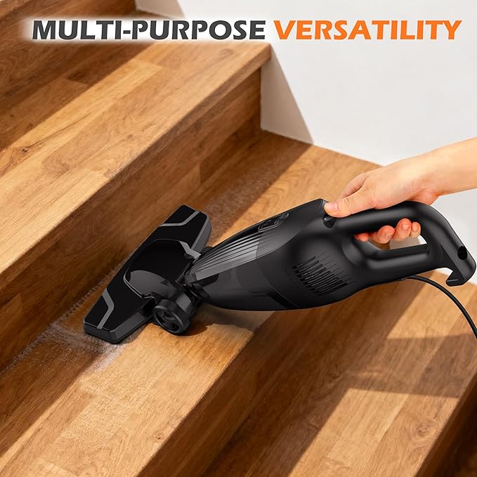 Zefiro Lightweight Corded Stick Vacuum, High Suction Bagless Small Vacuum Cleaner for Carpet Hardwood Floor Pet Hair, Portable Handheld Vacuum for Home RV Apartment Stairs Sofa
