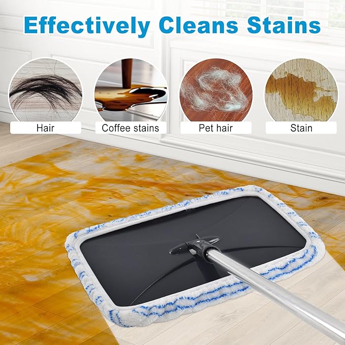 5 Pack Mop Heads Replacements for Ocedar Hardwood Floor 'N More Microfiber Mops,Terry Cloth Mops Refills 15 x 8 Flat Dust Mop Pads for O Cedar mop, Washable Mopping Pads(Mop Handle Not Included)
