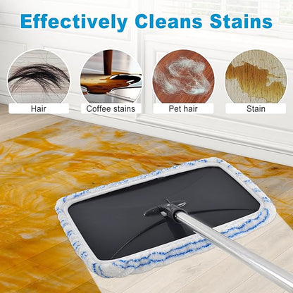 5 Pack Mop Heads Replacements for Ocedar Hardwood Floor 'N More Microfiber Mops,Terry Cloth Mops Refills 15 x 8 Flat Dust Mop Pads for O Cedar mop, Washable Mopping Pads(Mop Handle Not Included)