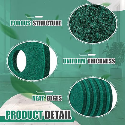 Teenyyou 5 Pcs 12" Cleaning Orbiter Pads Commercial Floor Buffer Pads Hardwood Floor Maintenance Scrubber Polisher Cleaning and Stripping for Orbiter Machine (Green)