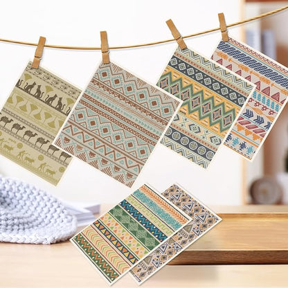 6 Pack Swedish Dishcloths for Kitchen |Watercolor Dish Towels | Reusable Paper Towels Washable | Non-Scratch Cellulose Sponge Cloths | No Odor, Biodegradable, Swedish Cloths, Texture