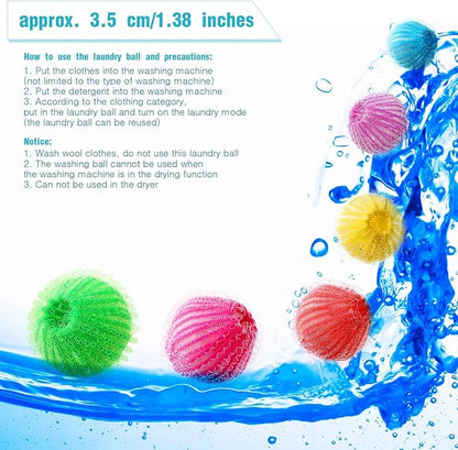 Blulu 48 Pieces Pet Hair Remover for Laundry Dryer Balls Reusable Washing Machine Hair Catcher Pet Dog Cat Catcher Lint Remover (Rainbow Color)