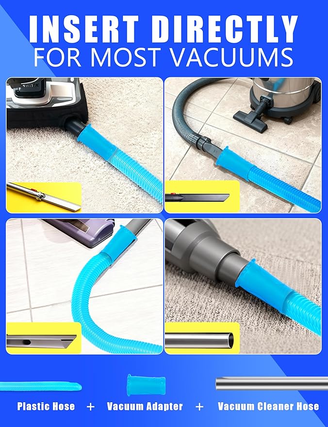 7 Pcs Dryer Vent Cleaner Kit for GE Washer Dryer Combo,Thickened WH01X35719 Lint Filter replacement with dryer vent brush, Dryer Vent Vacuum Hose Attachment,Models: PFQ97HSPVDS