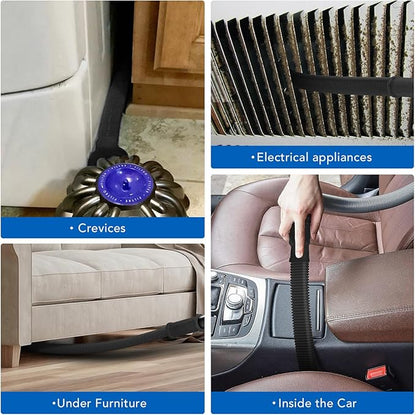 Sealegend Upgrade Dryer Vent Cleaner Kit Vacuum Hose Attachment Compatible with Most Vacuum Cleaner, Quickly Lint Remover Cleaning Supplies, Black