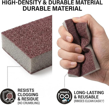 4 Pieces of Magic Emery Cleaning Sponge, Kitchen Magic Cleaning Sponge, Rust and Grease Remover, for Removing Rust Spots, Kitchen and Bathroom Cleaning Tools(10PCS)