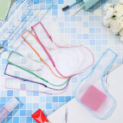 8 Pcs Soap Bar Saver Bag to Preserve Soap Mesh Pouch for Shower Body Wash Conditioner Shampoo Bar Holder, 8 Colors