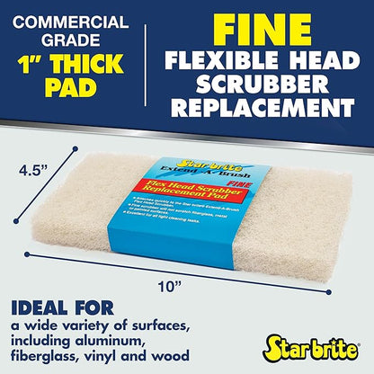 STAR BRITE Flexible Head Scrubber Replacement (Fine) (White) (040125)