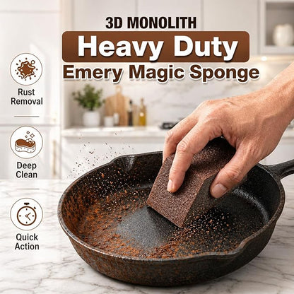 Cleaning Magic Erasers, Emery Cleaning Sponge for Stubborn Stains, Multi-Functional Eraser, Shower & Tub Scrubber Sponge for Kitchen, Bathroom, Sink, Floor & Home Cleaning，Multi-Sided mat（5PCS）