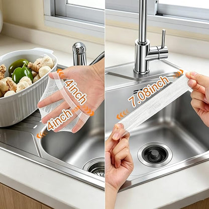 RAINFLOW 400 Pack Kitchen Sink Strainer Mesh Bag - Disposable Sink Drain Covers,Kitchen Essentials Sink Filter Nets, Anti-Clogging Sink Drain Strainer Collecting Leftovers, Hair, Debris