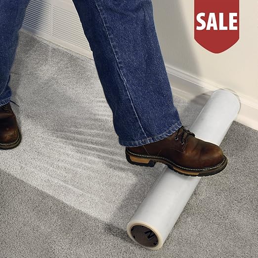 ArmorDillo Easy 36" x 200' Carpet Protector + Free Knife. Keeps Carpets Cleaner Than a Married Guys Search History. Easy Start 3mil-3ply USA-Made Tough. for Contractors, DIYers & Guys Named Todd.