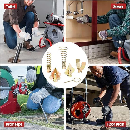 6 Pcs/Pk Drain Cleaning Kit 7/8Inch (22mm), Cutter and Auger Set Drain Cable Cutter Kit for 3" to 6" Pipe, Compatible with RID-GID C-7, C-8, C-8IC, C-9, C-10, C-10IC Cables