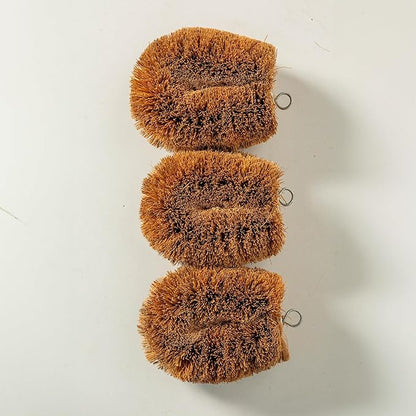 Pack of 6 Tawashi Vegetable Scrub Brush,100% Natural Coconut Coir Fiber VegetableBrush, Ideal for Fruit Scrub, Kitchen Cleaning Needs, Kamenoko Japanese Design