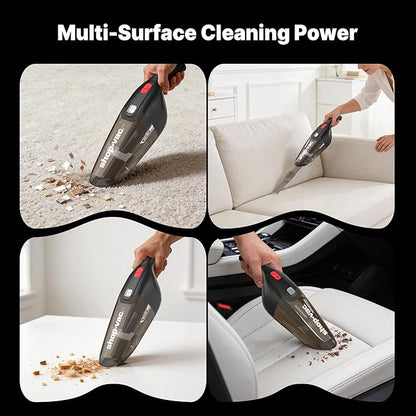 Shop-Vac Wet/Dry Handheld Vacuum, Powerful Small Vacuum Cordless Rechargeable, Wall-Mounted Hand Vac with Crevice Tool, Portable Vacuum for Home & Car, Lightweight & Compact, Black