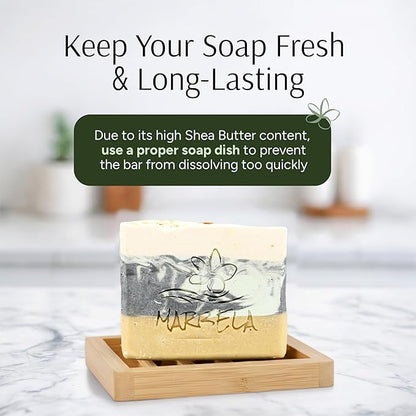 Marbela Cosmetics Handmade Soap Bar - Made in USA, Vegan Friendly, Palm Oil Free, Natural Bar Soap - Gentle Face & Body Soap for Daily Skin Care, Moisturizing & Nourishing - 3.5 oz (Sea Breeze)