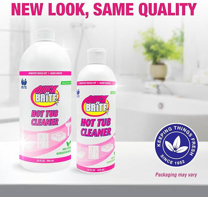 Quick 'n Brite Heavy Duty Hot Tub Cleaner - Non-abrasive Cleaning Gel, 32 oz. (Packaging May Vary)