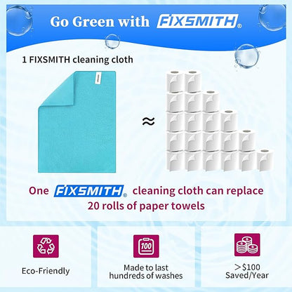 FIXSMITH Shop Towels-800 Pack, Multi-Functional Shop Rags, 12 x 16 in Microfiber Cleaning Cloth, Highly Absorbent Cleaning Rags, Cleaning Towels for Car Kitchen Home Office