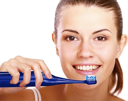 Pursonic S430 Power Rechargeable Sonic Toothbrush: 40,000 Strokes Per Minute, 12 Brush Head Replacements & Toothbrush Set Included - Blue