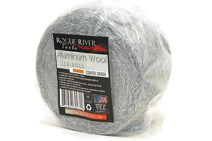 Aluminum Wool (COARSE Grade) - 1lb Roll - by Rogue River Tools. Soft clean and polish! Pure Aluminum