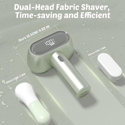 Fabric Shaver, Rechargeable Double-Head Lint Remover, Electric Lint Shaver and Clothing Shaver to Remove Pillings and Fuzz Easily