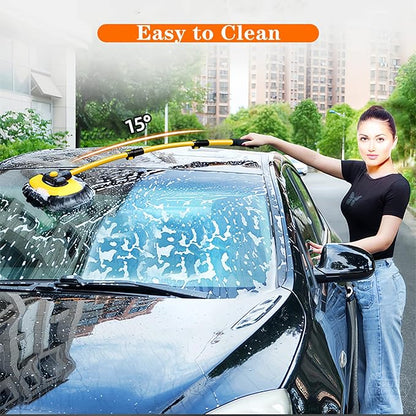 MVEQRRN Upgrade Car Wash Brush Mop with Long Handle,Microfiber Mitt Car Cleaning Supplies Kit Car Wash Kit Tools Accessories