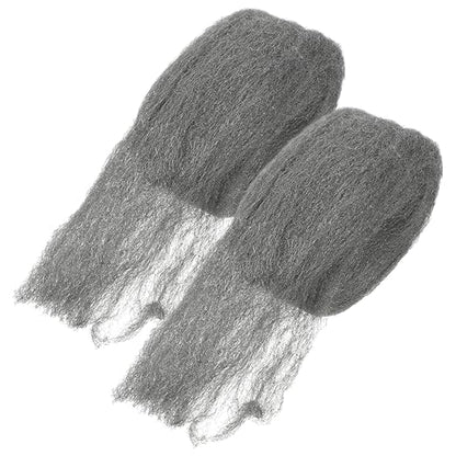 Flexible Wire Wool Pad 2 Pack Steel Wool Roll for Window Cleaning Coarse Fabric for Polishing Cleaning Metals