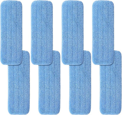 12" Microfiber Pad for Rubbermaid Commercial 12 Inch Mop Head - 8 Pack Replacement Wet & Dry Commercial Reusable Cleaning Mop Refills Fit for Any Microfiber Flat Mop System 12"