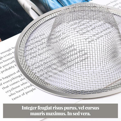 40 Pcs Mesh Sink Strainer, 4.5" Diameter Stainless Steel Slop Basket Filter Trap Metal Durable Kitchen Sink Drain Strainer with Large Wide Rim for The Sinks in Kitchen Bathroom Shower Drain
