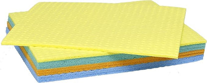 Spontex Sponge Cloth Value Pack of 8, Extremely Absorbent and Durable, Made of Viscose, Biodegradable (1 x 8 Pieces)