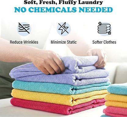 Wool Dryer Balls - Smart Sheep 6-Pack - XL Premium Natural Fabric Softener Award-Winning - Wool Balls Replaces Dryer Sheets - Wool Balls for Dryer - Laundry Balls for Dryer, 6 Count (Pack of 1)