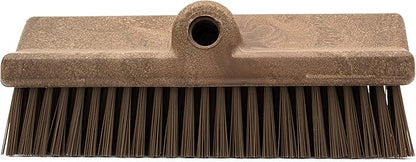 SPARTA 40423EC01 Plastic Floor Scrub Brush, Wall Brush, Equipment Brush With Nonabsorbent Bristles For Industrial Kitchens, Hospitals, Commercial Cleaning, 10 Inches, Brown