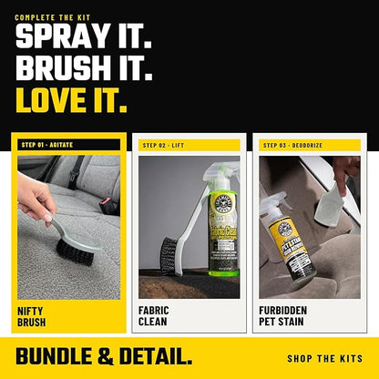 Chemical Guys, The Nifty Interior Detailing Brush 2 Pack, Soft Bristle Cleaning Tool for Car Vents, Dashboards, Steering Wheels, Door Panels, Cup Holders, Auto Interior Detail Brush Set