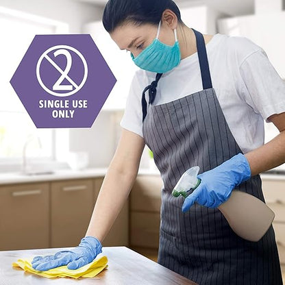 MED PRIDE Nitrile/Vinyl Blend Exam Gloves, Powder-Free, Latex-Free, Disposable, Non-Sterile, Blue (1000, X-Large)