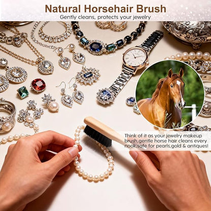 Zebrabox Jewelry Cleaning Kit, 24 Pcs Jewelry Cleaning Brush & Watch Cleaning Brush Set, Jewelry Polishing Kit for All Jewelry Ring Gold Diamond Silver,Decontamination and Care Tools