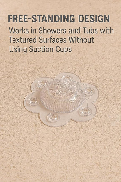 2-Pack Hair Catcher Drain Cover – 5" Dome-Shaped Soft PVC with 6 Suction Cups – Clear Hair Stopper for Shower & Bathtub Drains – Prevents Clogs Without Blocking Water Flow