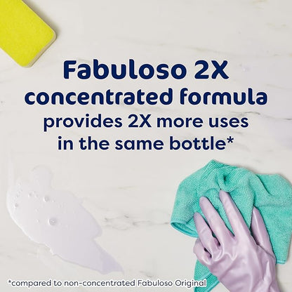 Fabuloso 2X Multi-Purpose Cleaner, No Rinse Floor Cleaner, Long-Lasting Freshness, Lavender Scent, 169 fl oz