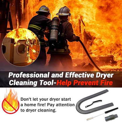 Dryer Vent Cleaner Kit for Shark NV350, NV351, NV352, NV353,NV360,NV500, NV501 Vacuum Attachment with Dryer Lint Brush and Hard Bristle Crevice Brush for Dryer Vent Replacement Parts