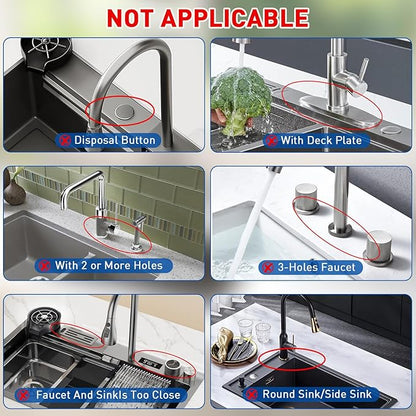 Faucet Mat for Kitchen Sink - Diatomite Quick Dry Sink Splash Guard, Super Absorbent, Kitchen Stone Sink Tray, Faucet Splash Guard for Bathroom Counter (23.62 * 3.93")