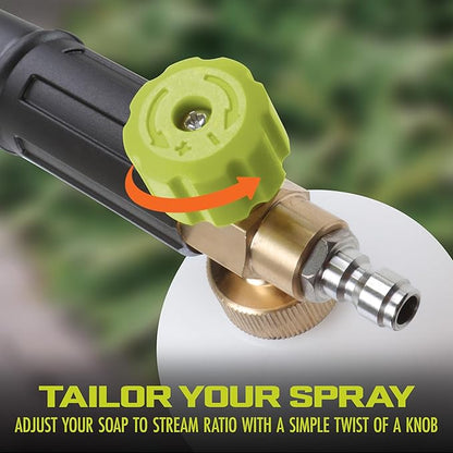 Sun Joe Foam Cannon for SPX Series Pressure Washers, Snow Foam Sprayer with 1/4-Inch Quick-Connect Inlet, Adjustable Nozzle & Detergent Dial, 34 fl oz