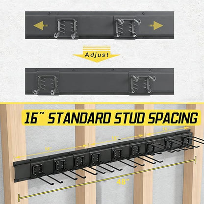 MBQQ Garage Tool Organizer Wall Mounted, 24 Inches Adjustable Garden Tool Organizer Rack,Heavy Duty Yard Tool Organizer