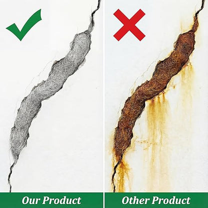 Steel Wool Rust-Proof 3 Packs 3 inch x 12 FT Fine Steel Wool for Hole Filling, Protect Against Animals in Holes Holes, Siding, Pipeline, Vents for Garden, Garage,