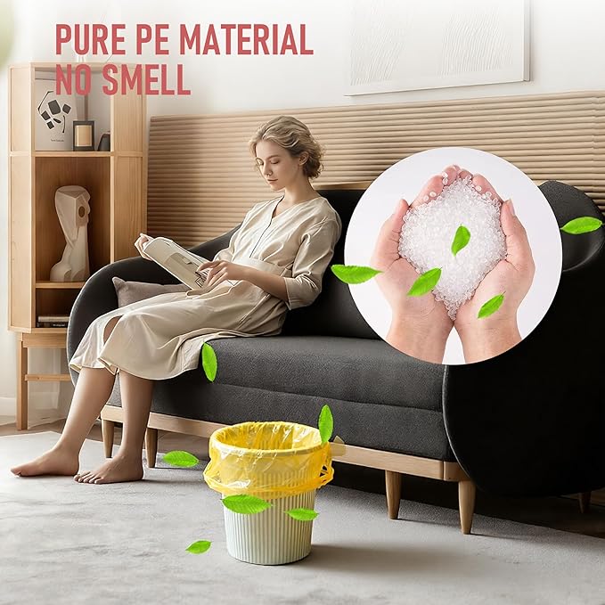 YHEEL Small Trash Bags 4 Gallon: Colored Bathroom Trash Bags Unscented Small Garbage Bags Strong Leak-Proof Trash Liners or Office Bedroom - 120 Counts