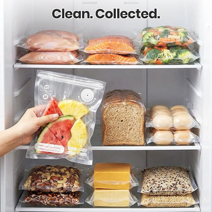 Compact Vacuum Sealer for Food: Handheld Vacuum Sealer with 15 Reusable Bags for Seal Meal Saver, Visible Water Tank Portable Food Sealer, Gifts for Mom, Wife, Chef