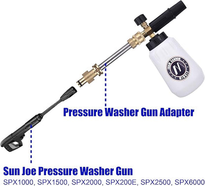 M MINGLE Foam Cannon, Compatible with Sun Joe SPX Series Pressure Washer, with 5 Nozzle Tips, 1/4 Inch Quick Connector