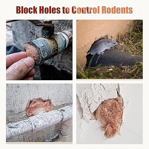 3rd Gen Copper Mesh Rodent Control Kit, 100% Pure Copper Wool for Slugs Snail Pest Bird Mice Rat Control, 3 Rolls Mesh Roll Wrap Wire with Scissors