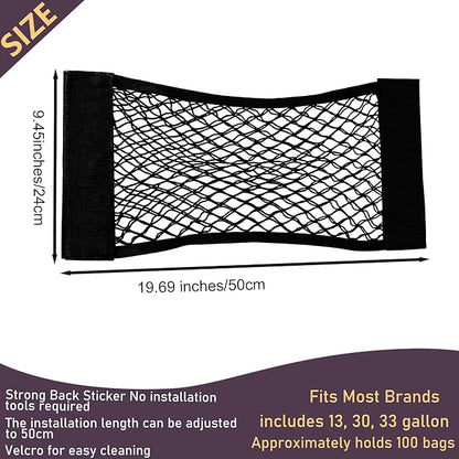 Extra Large Trash Bag Holder Mesh Storage Net Grocery Bag Organizer Dispenser for Aluminum Foil, Garbage Bag, Plastic Wrap, Shopping Bag Under Sink Cargo Organizers for Home and Wall Mounted