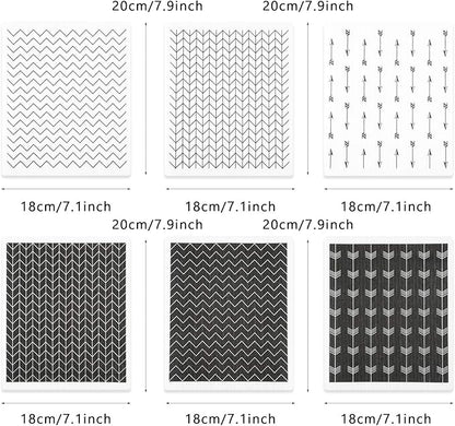 Boao 12 Pack Swedish Kitchen Dishcloths Absorbent Cellulose Sponge Cloth Reusable Cleaning Cloths No Odor Dish Towels for Kitchen, 6 Styles